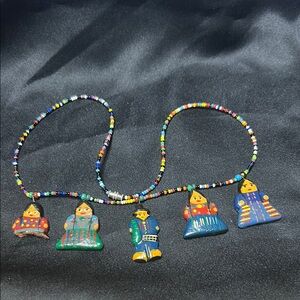 Native American Hand-Painted Necklace